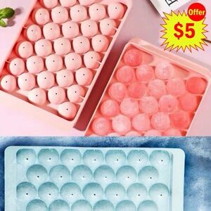 🌸 New 🌸 2 pc Ice Maker Multi-grid Pink/Blue Trendy Ice Ball Mold